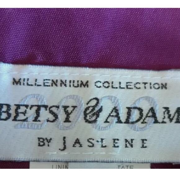 Betsy & Adam Purple Satin Prom Dress Gown | Size 4 - Picture 4 of 4